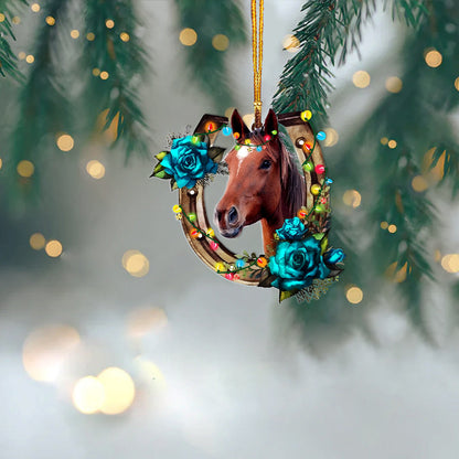 Horse Shineful® Decoration Ornament Sparking Horseshoe Mn8