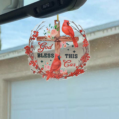 Cardinal Shineful® Decoration Ornament God Bless This Red Car Ha1