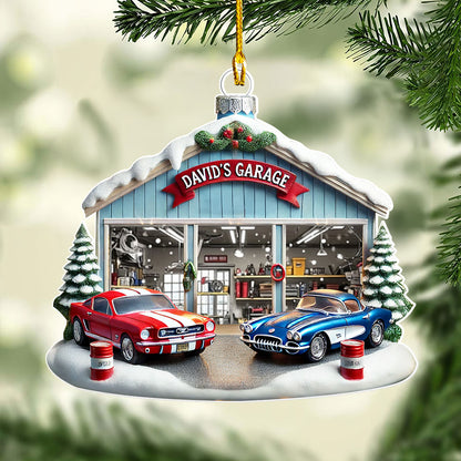 Shineful 2D Acrylic Ornament Personalized Classic Car Garage