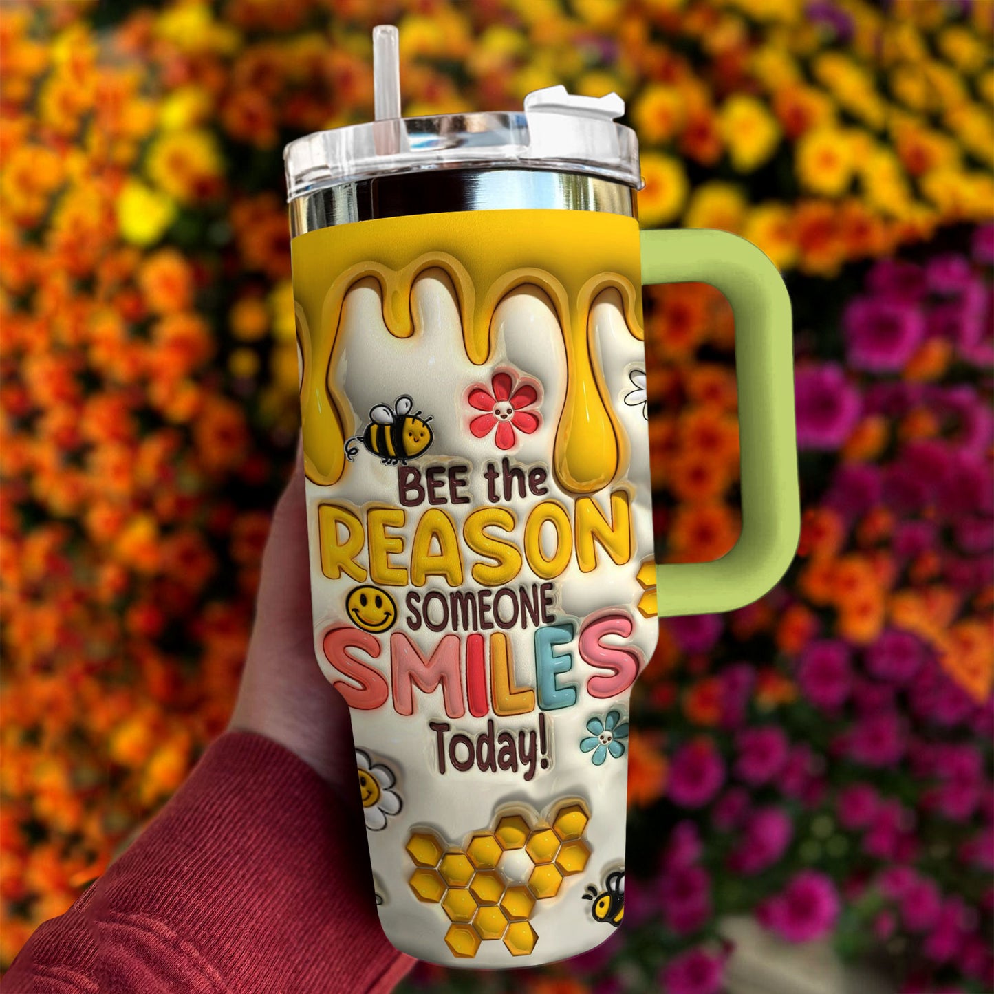 Shineful Glossy Tumbler Puffy Sunny Bee Smiles