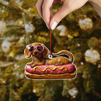 Shineful 2D Acrylic Ornament - Cute Hot Dog