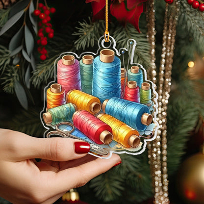 Shineful Personalized 2D Acrylic Ornament - Sewing Threads