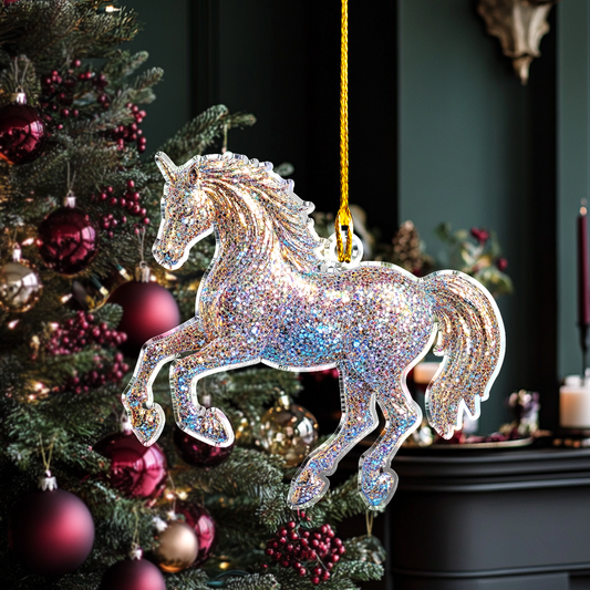 Shineful 2D Acrylic Ornament Glittering Magical Unicorn