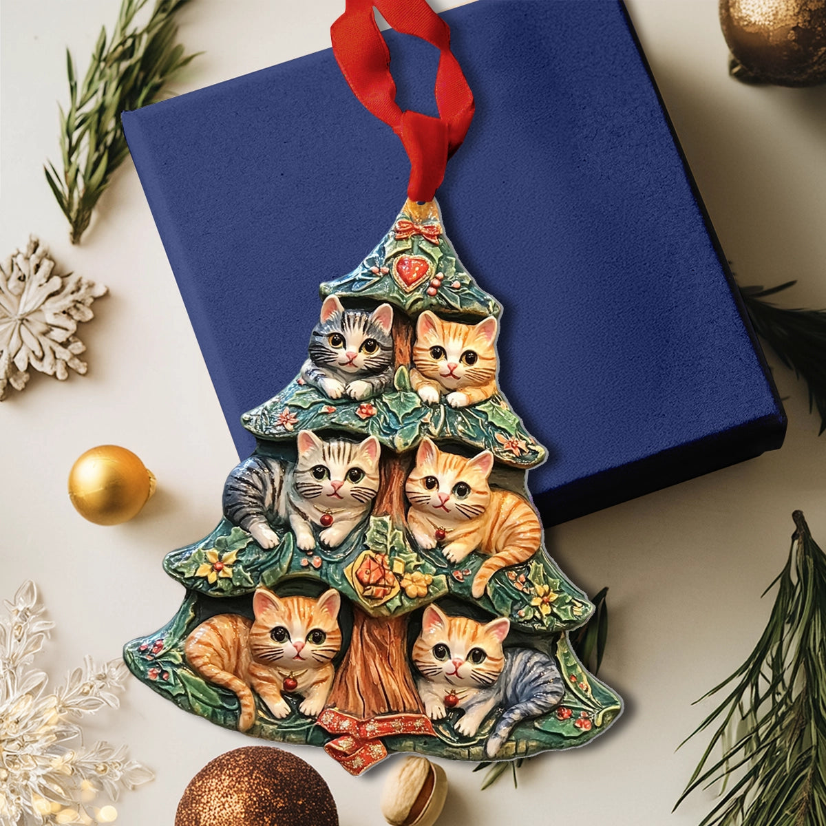 Shineful 2D Acrylic Ornament Purr-fect Holiday