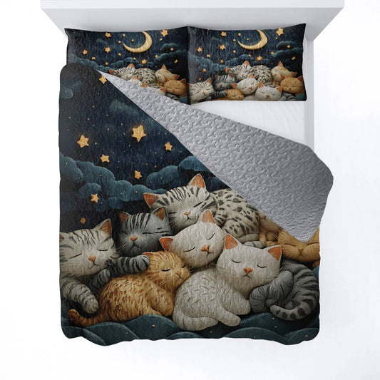 Shineful All Season Quilt 3-Piece Set Purrfect Sleep