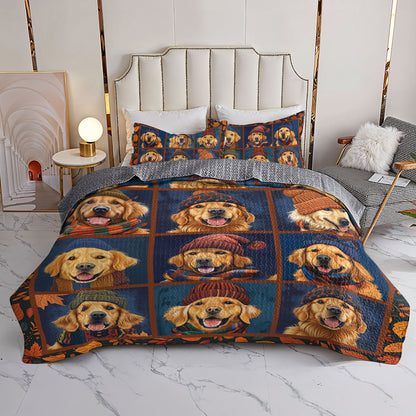 Shineful All Season Quilt 3-Piece Set Golden Snuggles