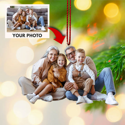 Shineful Acrylic Ornament Custom Photo, Acrylic Picture Ornament, Family Ornaments