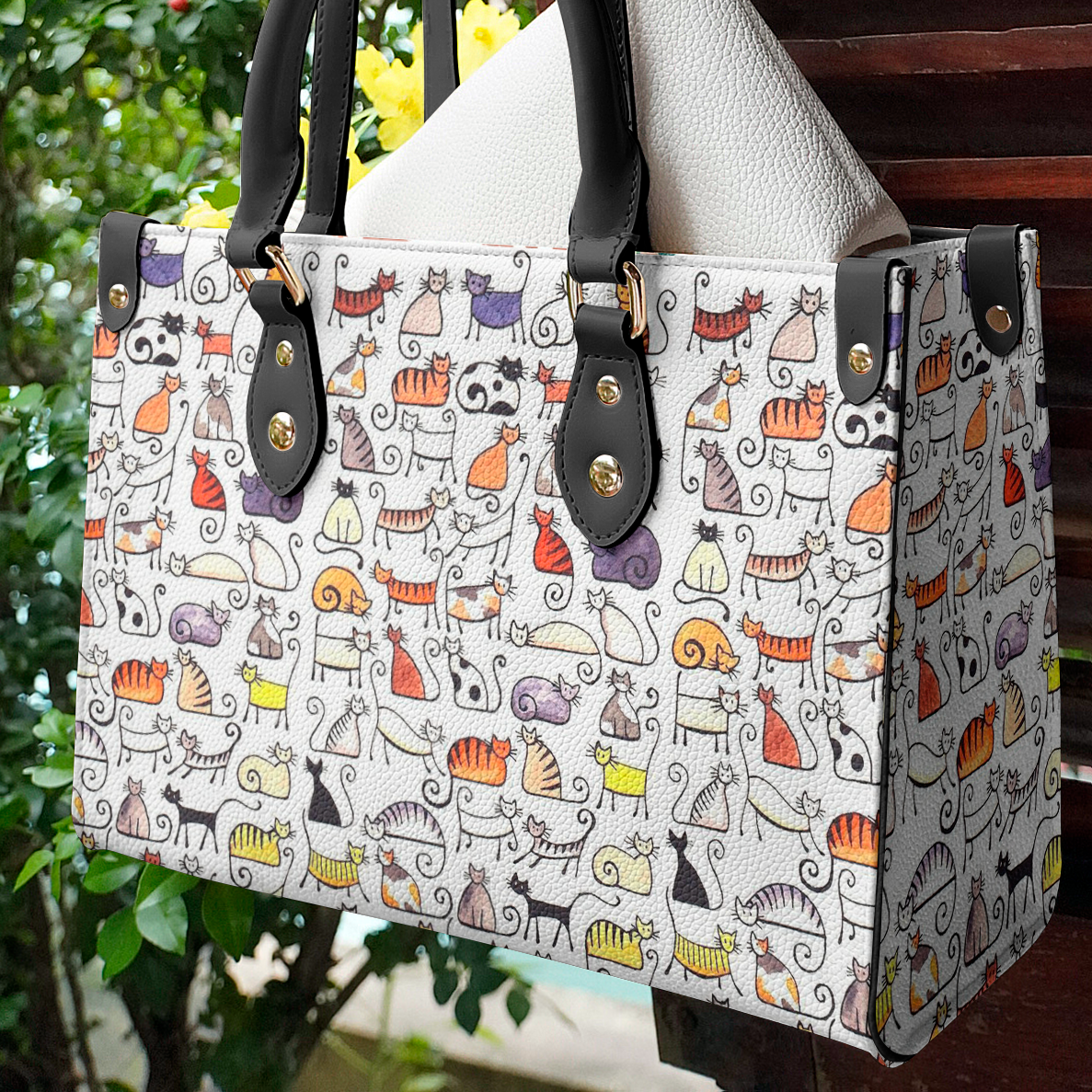 Cat Bag Shineful Traditional Pattern 1 Nl09 Leather