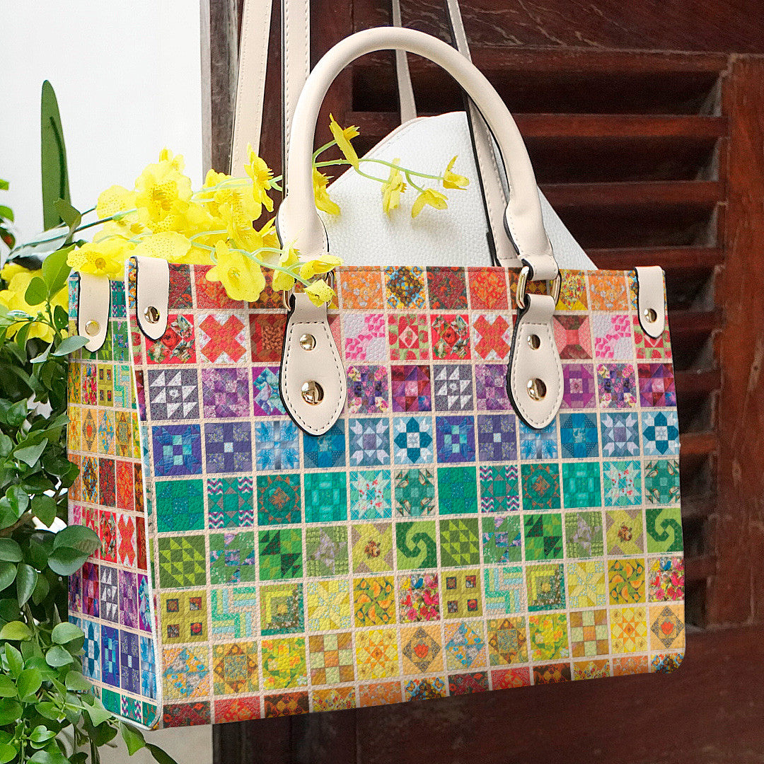 Quilting Leather Bag Shineful Traditional Blocks 3 Nl09