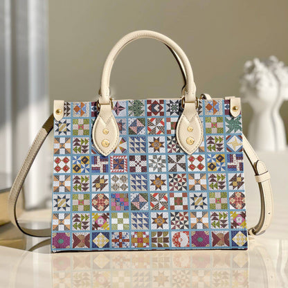 Shineful Leather Bag Traditional Quilting Blocks 5