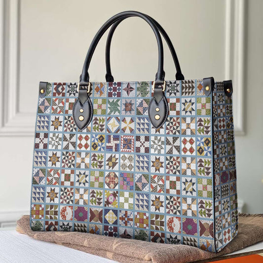 Shineful Leather Bag Traditional Quilting Blocks 5