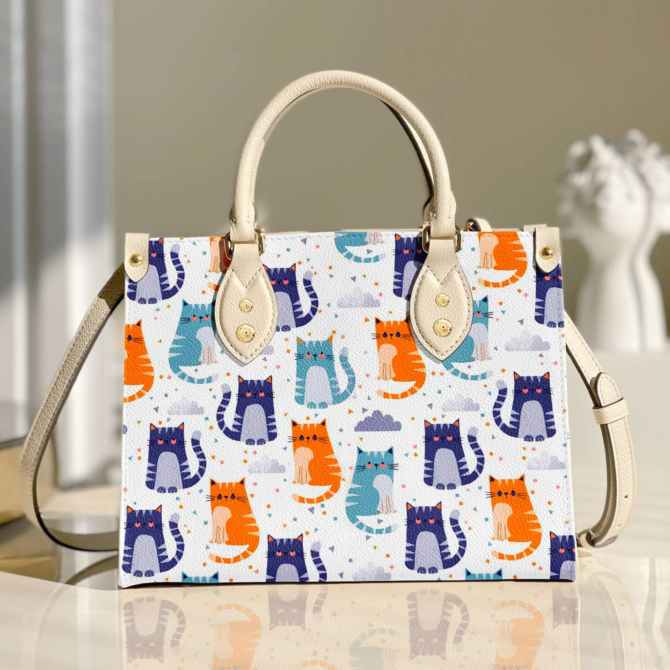 Cat Leather Bag Shineful Adorable Cats Lk8