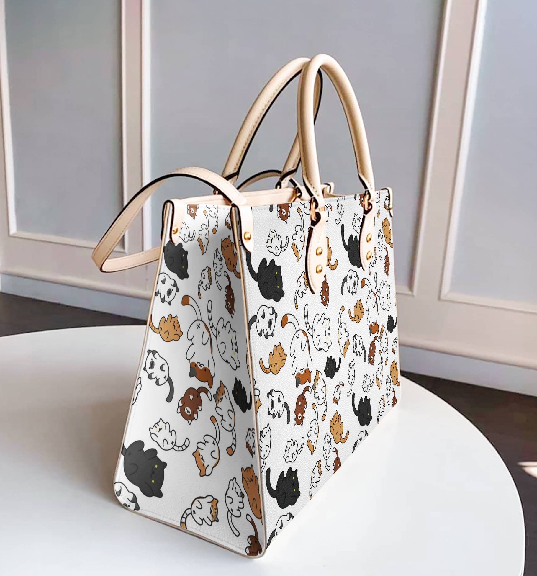 Cat Leather Bag Shineful Naughty Cats Lk8