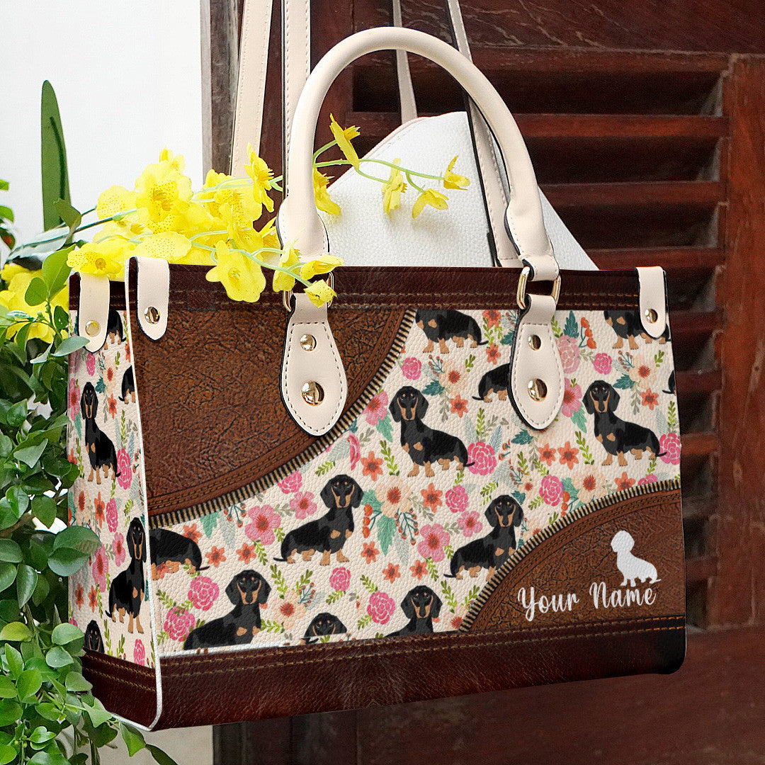 Dachshund Bag Shineful Traditional Pattern 2 Nl09 Creamy White Leather