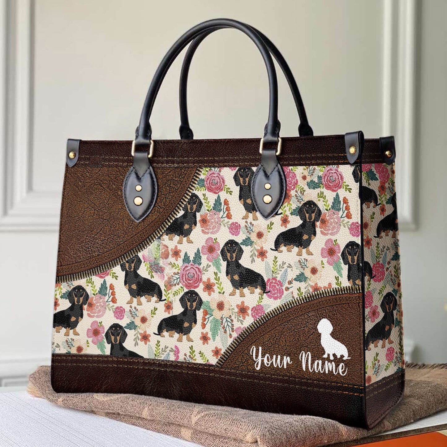 Dachshund Bag Shineful Traditional Pattern 2 Nl09 Leather