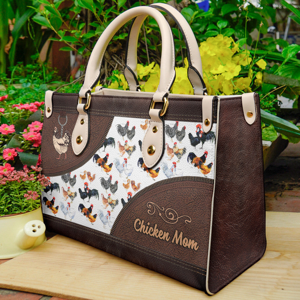 Chicken Leather Bag Shineful Mom Mn8