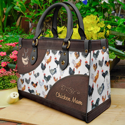 Chicken Leather Bag Shineful Lovely Mn8 Black