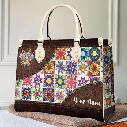 Quilting Leather Bag Shineful Traditional Blocks Ver2 Nl09