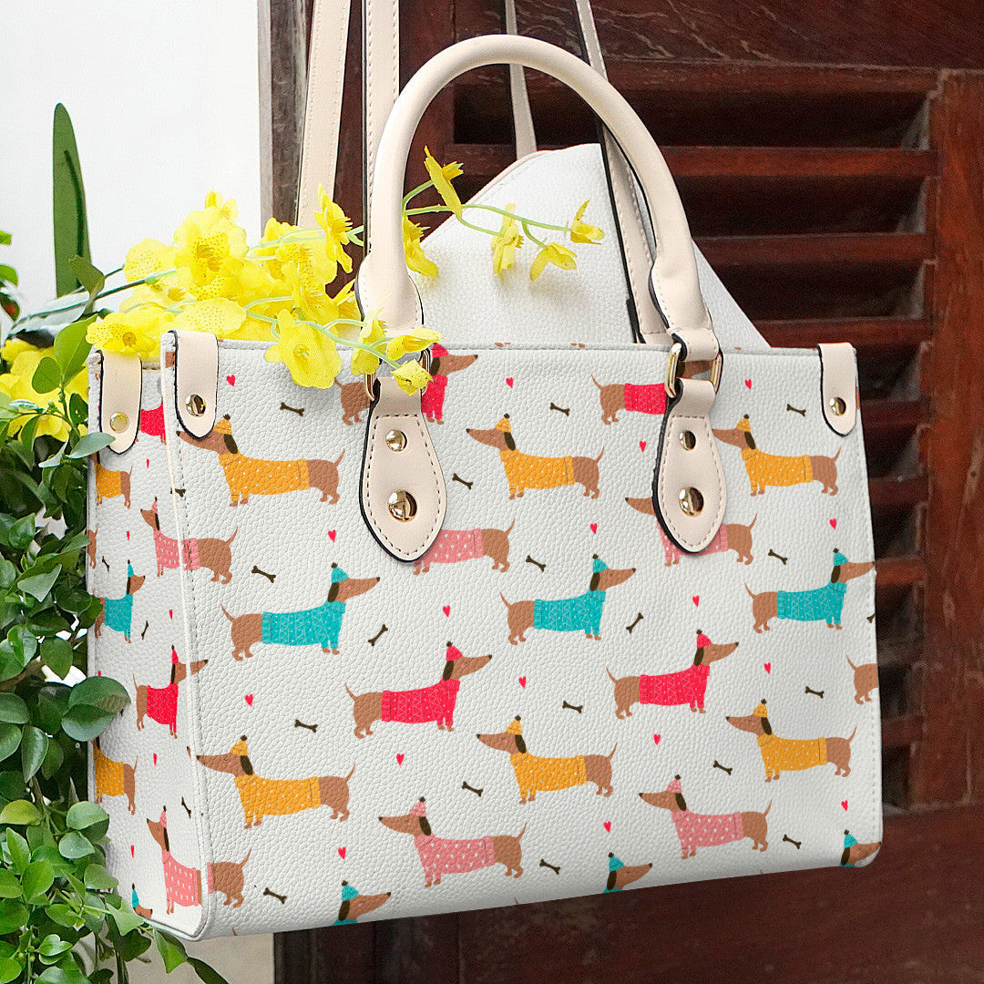 Dachshund Leather Bag Shineful Stylish Mn8