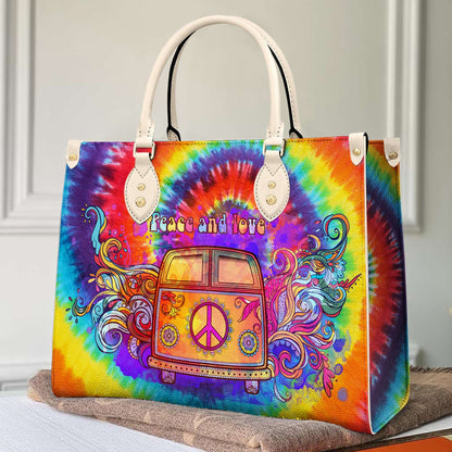 Hippie Leather Bag Shineful Colorful Van Mn8 Creamy White