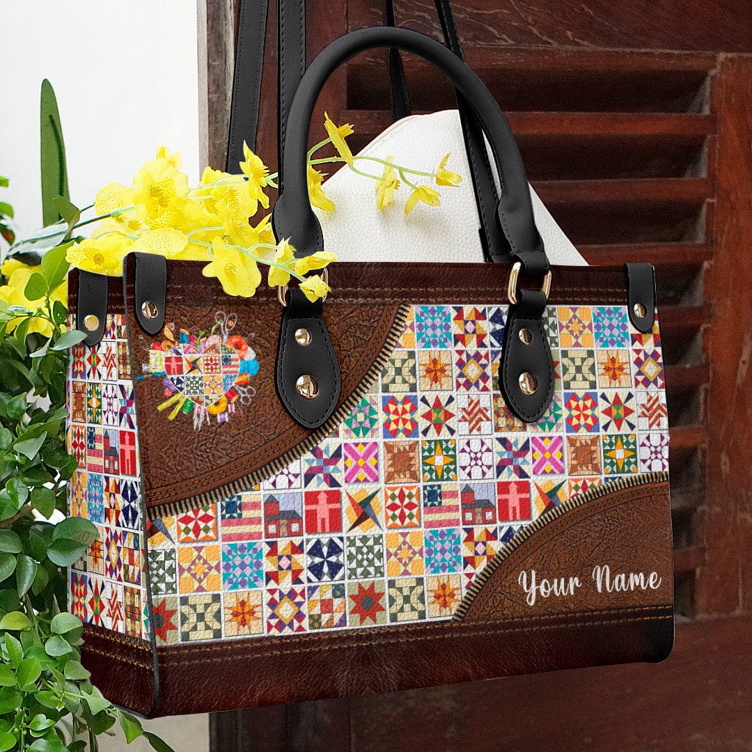 Quilting Leather Bag Shineful Traditional Blocks Ver3 Nl09