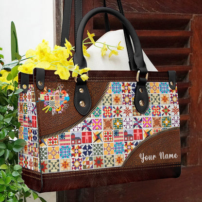 Quilting Leather Bag Shineful Traditional Blocks Ver3 Nl09