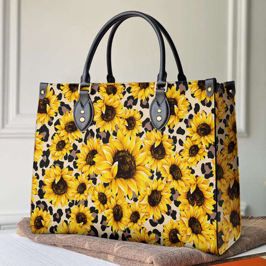 Sunflower Leather Bag Shineful Leopard Mn8 Black