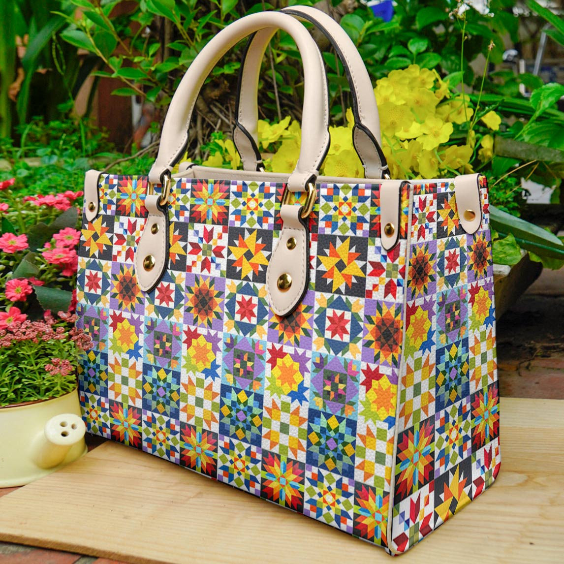 Quilting Leather Bag Shineful Charming Tl10 Creamy White