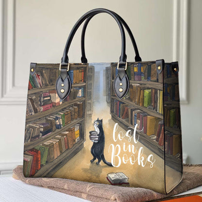 Reading Leather Bag Shineful Lost In Books Nl09 Black