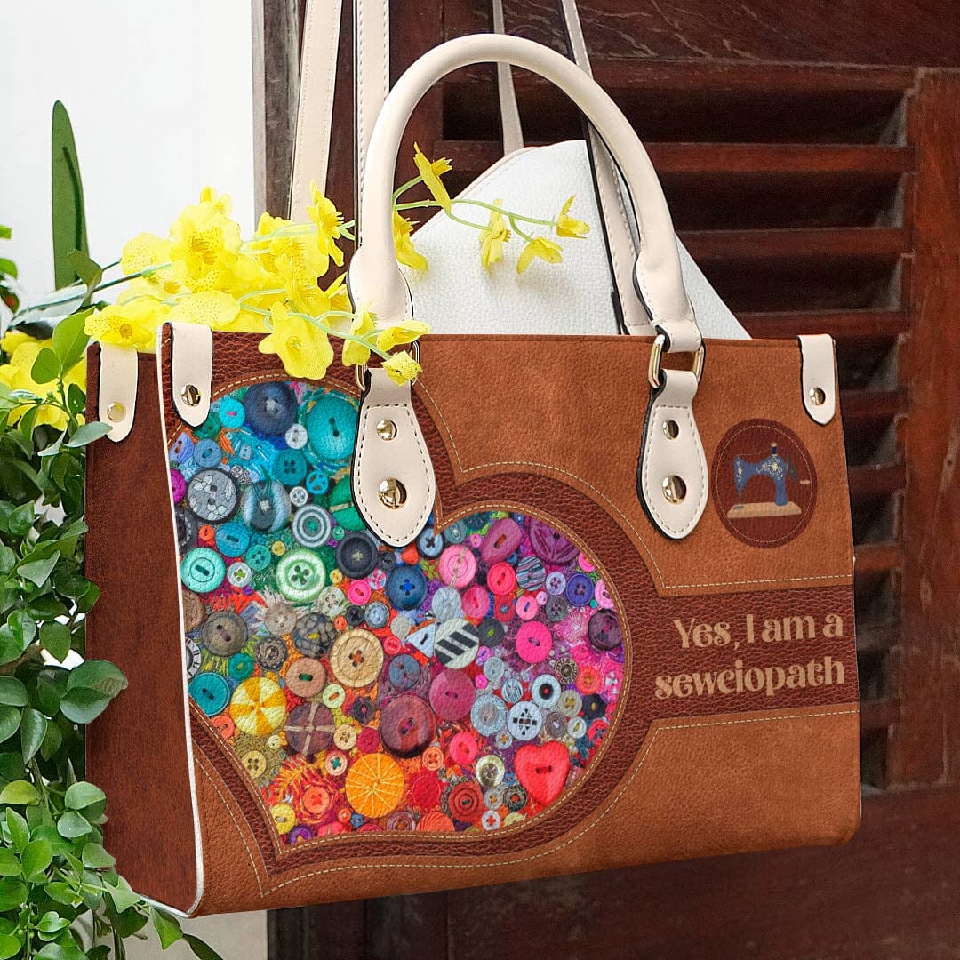 Sewing Leather Bag Shineful Colorful Sewciopath Lk8 Creamy White