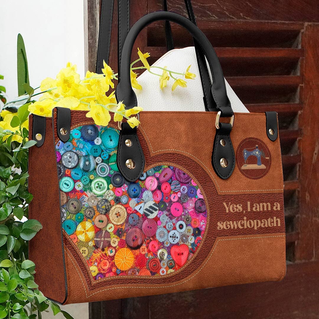 Sewing Leather Bag Shineful Colorful Sewciopath Lk8 Black