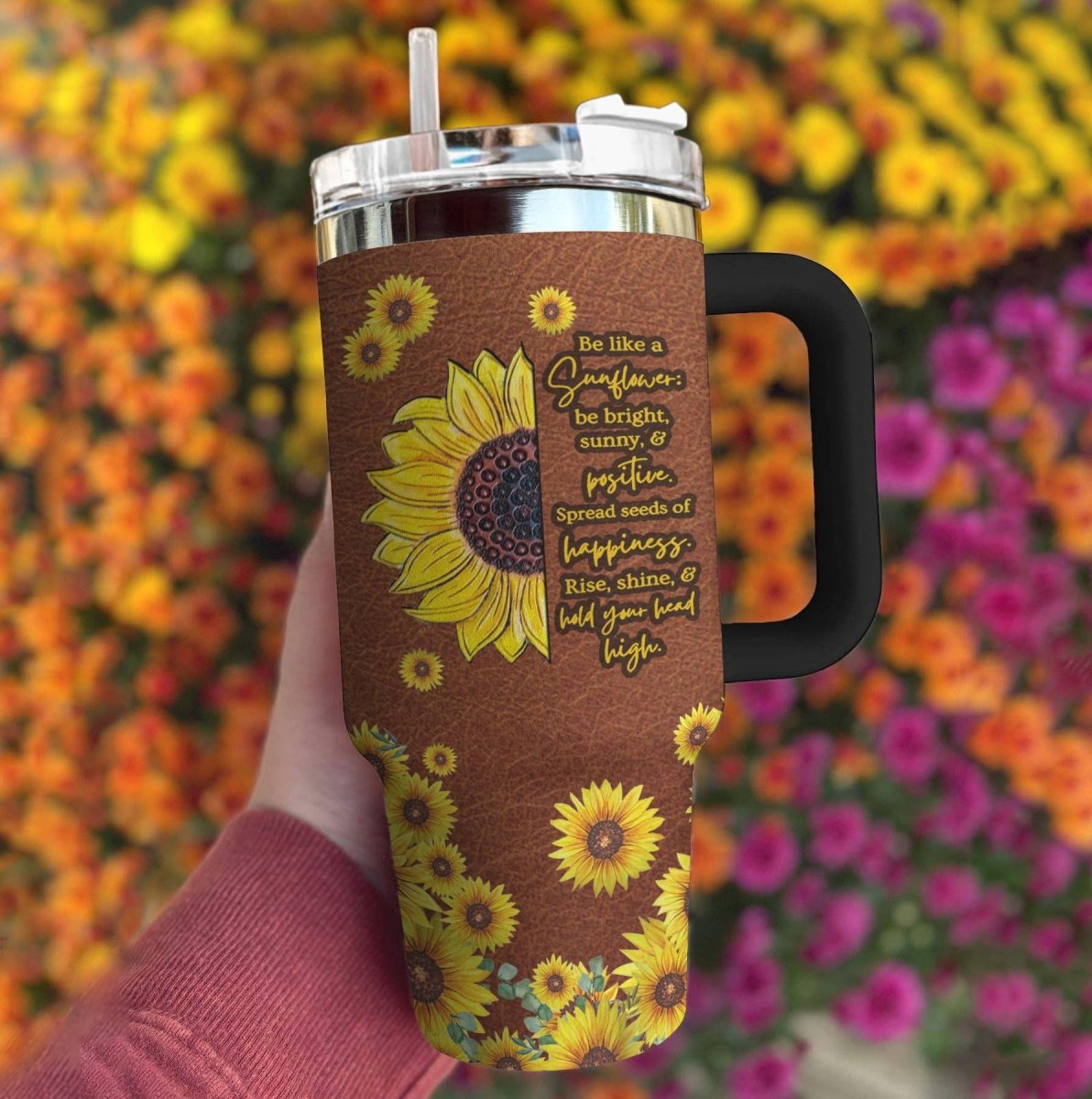 40 Oz Sunflower Shineful™ Tumbler Be Like A Lk8 40Oz