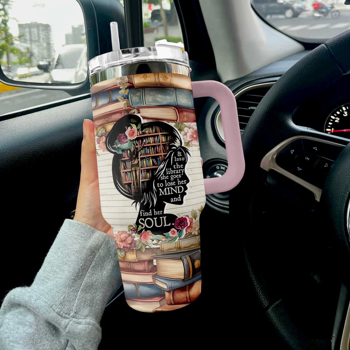 40 Oz Reading Shineful™ Tumbler Find My Soul Nl09 Light Pink 40Oz