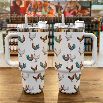 Chicken 40 Oz Shineful™ Tumbler Proud Tl10 White 40Oz