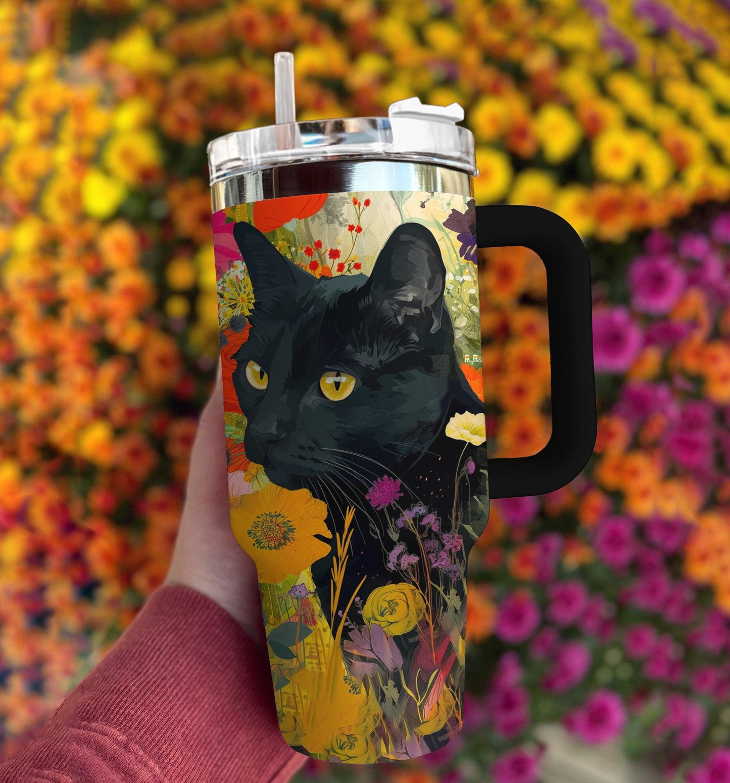 Cat Oz Shineful™ Tumbler In The Garden Nl09 40 / Black