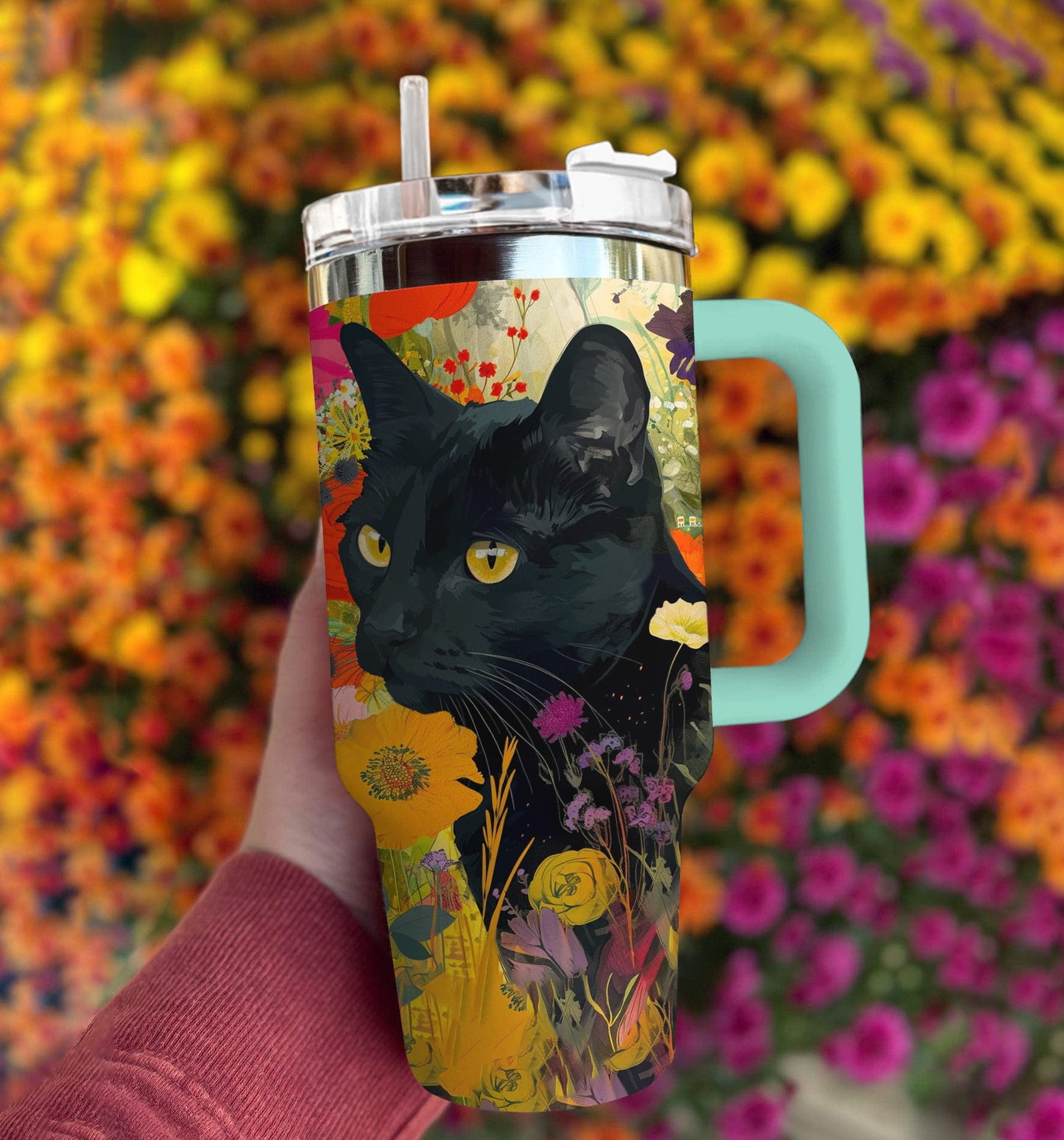 Cat Oz Shineful™ Tumbler In The Garden Nl09 40 / Turquoise Blue