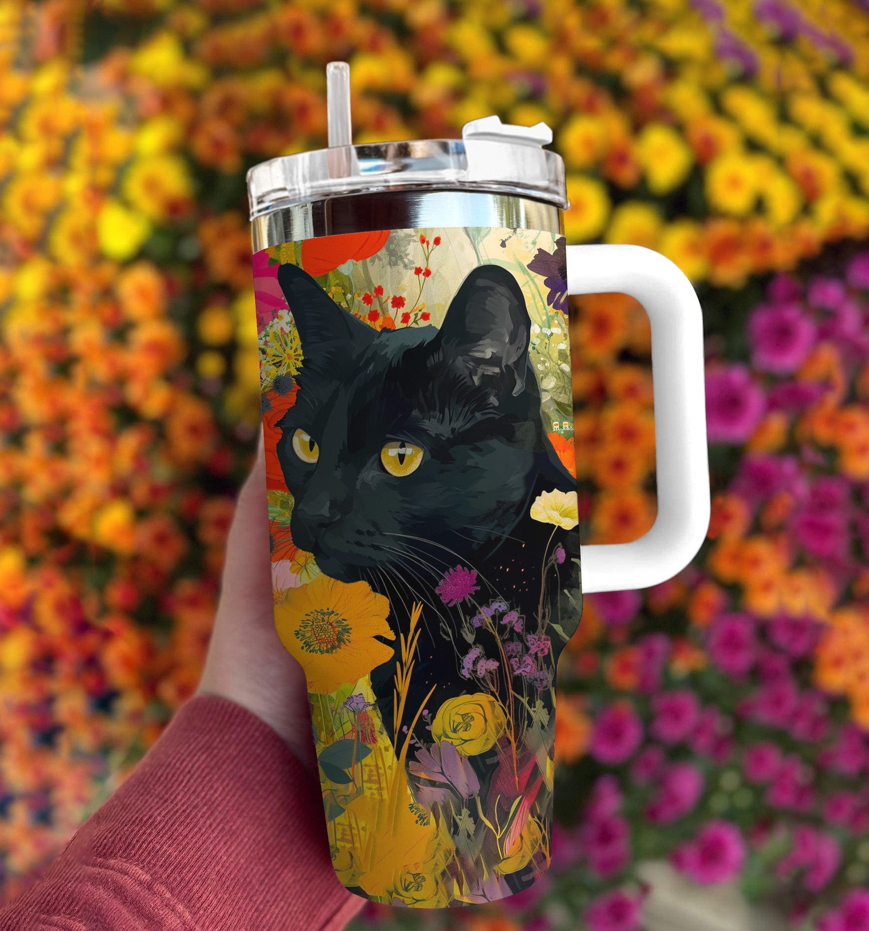 Cat Oz Shineful™ Tumbler In The Garden Nl09 40 / White