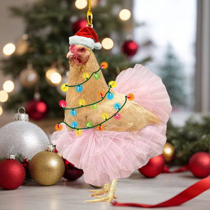 Shineful 2D Acrylic Ornament - Ballet Cluckmas Cheer