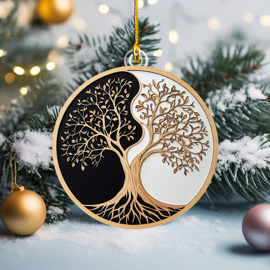 Shineful 2D Acrylic Ornament - Yin-Yang Tree of Life