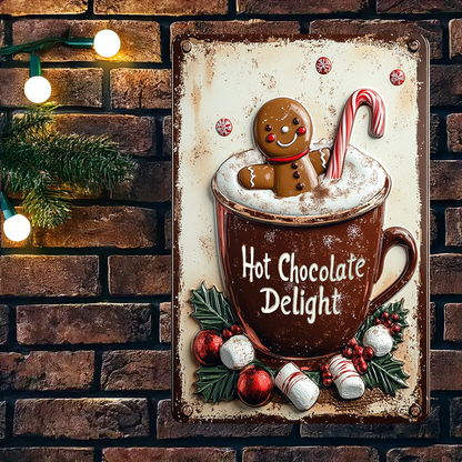 Shineful 2D Metal Sign Festive Hot Chocolate Charm