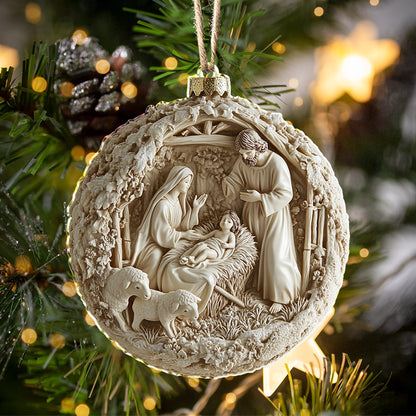 Shineful 2D Acrylic Ornament Blessed Nativity Keepsake