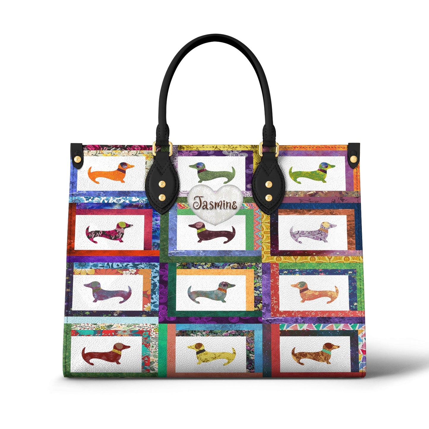 Shineful Leather Bag Dachshund Friends