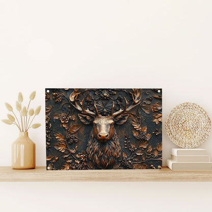 Shineful 2D Metal Sign Regal Stag Elegance