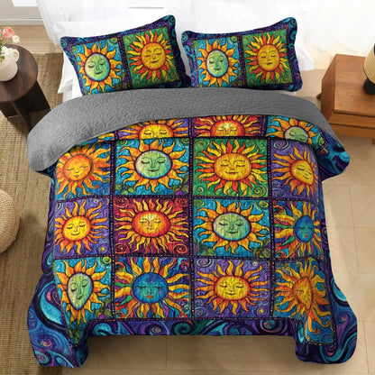 Shineful All Season Quilt 3-Piece Set - Hippie Sun Vibes