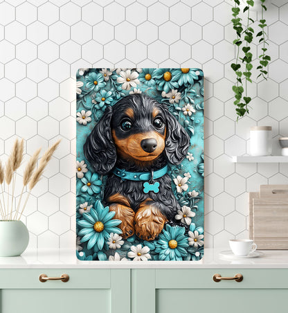 Shineful 2D Metal Sign Dreamy Dachshund