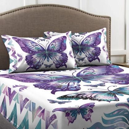 Shineful Fitted Sheet Mystic Butterfly