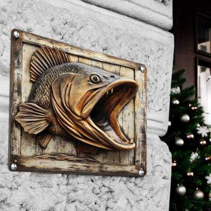 Shineful 2D Metal Sign Majestic Largemouth Bass