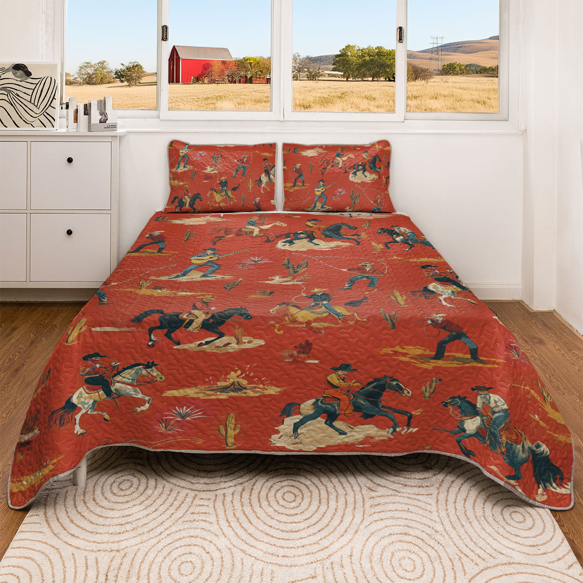 Shineful All Season Quilt 3-Piece Set Cowboy Bravo