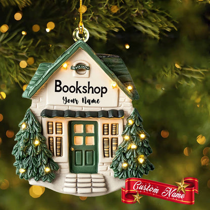 Shineful 2D Acrylic Ornament Personalized Bookstore