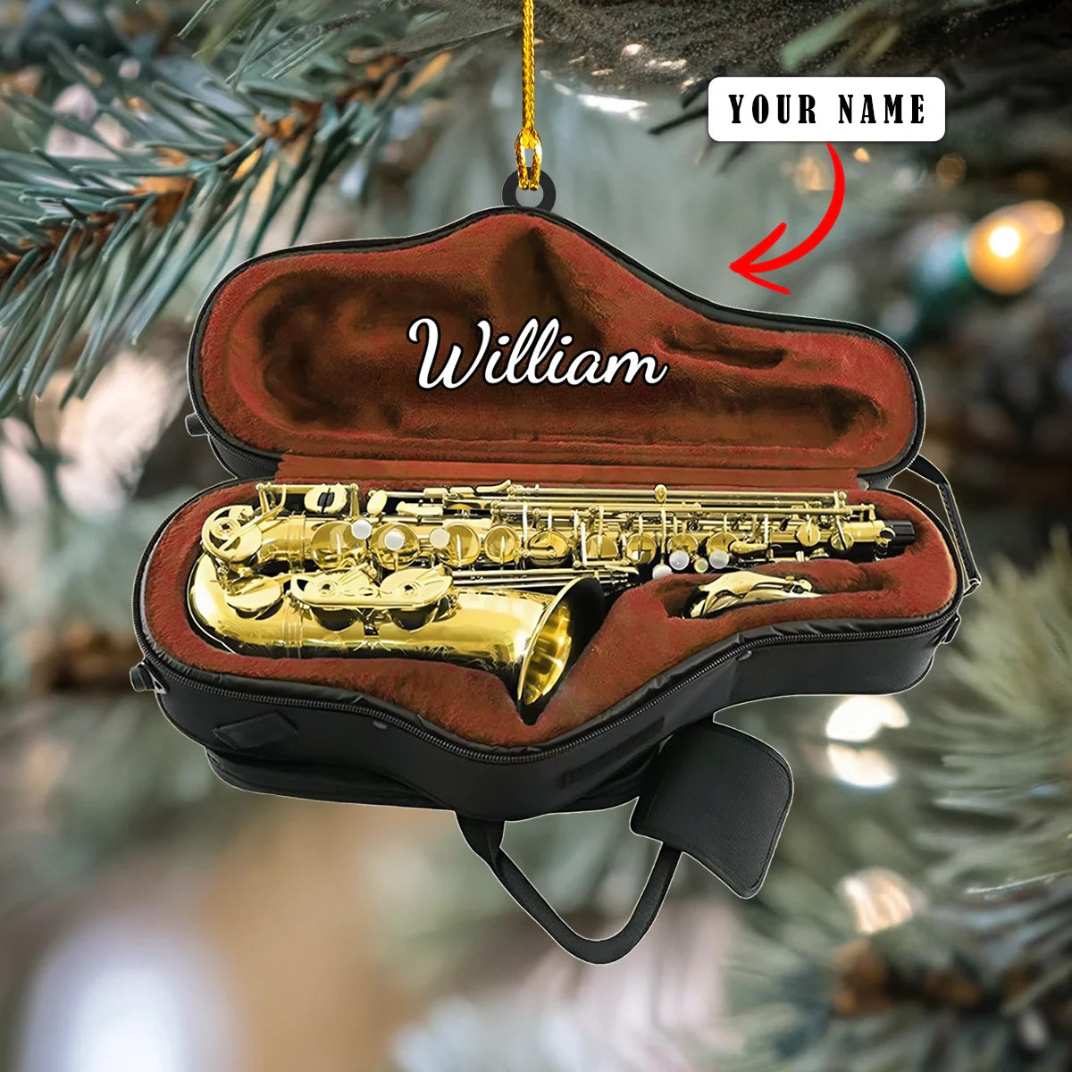 Shineful 2D Acrylic Ornament Personalized Saxophone Collection